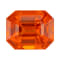 Orange Sapphire Loose Gemstone 11x9mm Emerald Cut 6.48ct