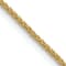 18K Yellow Gold 1mm Solid Diamond-Cut Spiga 16 Inch Chain