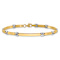 14k Two-tone Gold 4.5mm Polished Fancy Link Bracelet