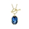 Lab-Created Blue Spinel Toggle Station Necklace In 18K Gold Over
Sterling Silver 11.69ct