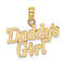 10K Yellow Gold DADDYS GIRL Charm