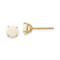 14k Yellow Gold Children's 5mm Round Opal Stud Earrings