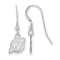 Rhodium Over Sterling Silver NHL New Jersey Devils LogoArt Dangle Earrings