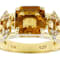 Citrine And White Zircon Ring In 18K Gold Over Sterling Silver 2.73ctw