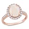 Opal and Diamond 14K Rose Gold Ring 2.08ctw