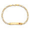 10k Yellow Gold Polished Medical Red Enamel Figaro Link ID Bracelet