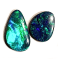 Opal on Ironstone Free-Form Doublet Set of 2 3.43ctw