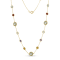 Multi-Gem 14k Yellow Gold 18" Necklace 13.47ctw