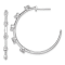 Rhodium Over 14K White Gold Lab Grown Diamond SI1/SI2, G H I, Hoop Earrings