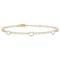 14K Two-tone Polished Heart with 1-inch Extension Anklet