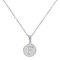 Initial F Charm Pendant Necklace In Silver-Tone