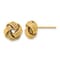 14k Yellow Gold Polished Textured Love Knot Stud Earrings