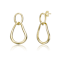 Golden Harmony Dangle Earrings In 14K Gold Over Brass