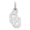 Rhodium Over Sterling Silver LogoArt University of Oklahoma Extra Small Pendant