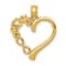 14k Yellow Gold Polished Mom in Heart with Infinity Symbol Pendant