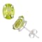 Oval Peridot 10K White Gold Earrings 2.86ctw