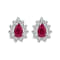 0.70ctw Ruby and Diamond Earring in 14k White Gold