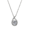 White Cubic Zirconia Rhodium Over Sterling Silver Pendant With Chain 4.38ctw