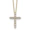 10K Yellow Gold Lab Grown Diamond VS/SI GH, Cross Chain SIide Pendant
with chain Necklace