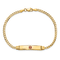 14k Yellow Gold Medical Red Enamel Curb Link ID Bracelet
