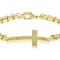 Meaningful Cross Link Bracelet In 18K Gold Over Bronze