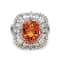 4.25 Ctw Yellow Sapphire and 1.61 Ctw White Diamond Ring in 14K 2-Tone