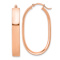 14k Rose Gold 1 1/4" Oval Hoop Earrings