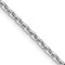 Rhodium Over 14k White Gold 2mm Solid Round Open Link Cable 24 Inch Chain