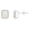 7x5mm Emerald Cut Created Opal And Created White Sapphire 10k White Gold
Halo Stud Earrings