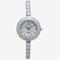 Croton Svelte Silver Tone Bolero Cubic Zirconia Watch and Bracelet Set