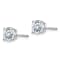 Rhodium Over 14K White Gold 1.25ct. 5.5mm Round J-K Color Moissanite Earrings