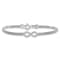 Sterling Silver Polished Cubic Zirconia Infinity Children's 6in Bracelet