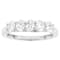 Oval Lab-Grown Diamond 5-Stone Band Ring 1.00ctw In 14K White Gold