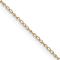 14k Yellow Gold 0.42mm Solid Curb 18 Inch Chain