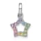 Rhodium Over Sterling Silver Rainbow Nano Crystal Star Pendant