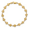 14k Yellow Gold Polished and Textured Turtle Link Bracelet