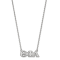 Rhodium Over Sterling Silver LogoArt Theta Phi Alpha Medium Pendant Necklace
