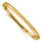 10k Yellow Gold 4.75mm Textured Hinged Bangle