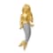 14k Yellow Gold and Rhodium Over 14k Yellow Gold Brushed and Textured
Mermaid Slide Pendant