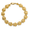 14k Yellow Gold Textured Scallop Shell Link Bracelet