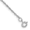 Rhodium Over 14k White Gold 0.8mm Polished Baby Rope Link Bracelet
