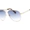 Guess Gold Aviator Frame / Gradient Blue Lenses Sunglasses