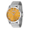 Invicta Celestial 43mm Yellow Dial Stainless Steel Band Quartz Watch