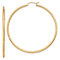 14k Yellow Gold 2 3/16" Satin and Diamond-Cut Round Tube Hoop Earrings