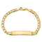 14k Yellow Gold Polished Cuban ID Bracelet