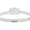 Oval And Round Lab-Grown Diamond Band Ring In Sterling Silver 0.40ctw