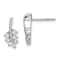Rhodium Over 14K White Gold Lab Grown Diamond SI1/SI2, G H I, Leaf Post Earrings