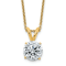 14K Yellow Gold 2 ct. 8.0mm Round G H I True Light Moissanite Solitaire
Pendant with Chain