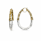 14K Yellow Gold Over Brass Acrylic Duchess Bamboo Hoop Earrings