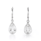 White Topaz Rhodium Over Sterling Silver Earrings 5.00ctw